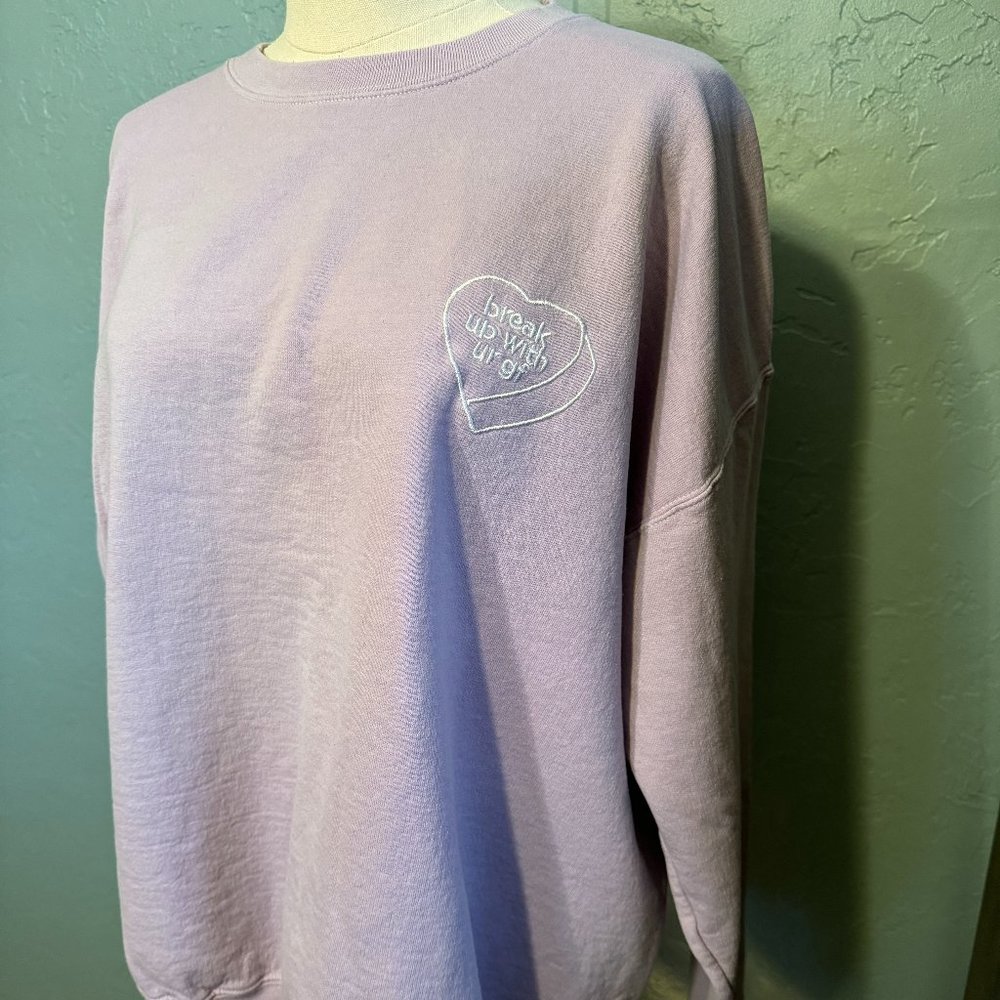 Ariana Grande break up with ur gf Purple Sweatshirt, XL